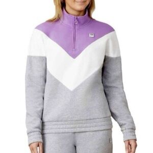 Fila women’s quarter zip colorblock sweaters